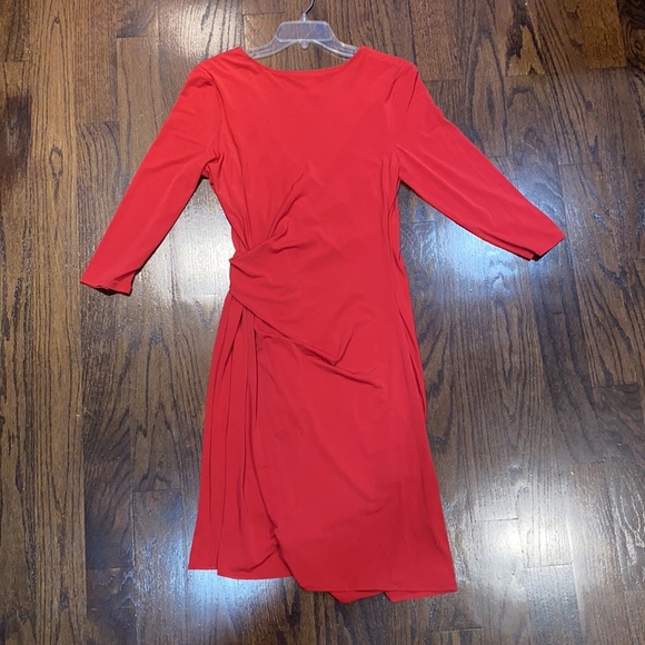 Red Long Sleeve Dress - LARGE - Picture 2 of 6